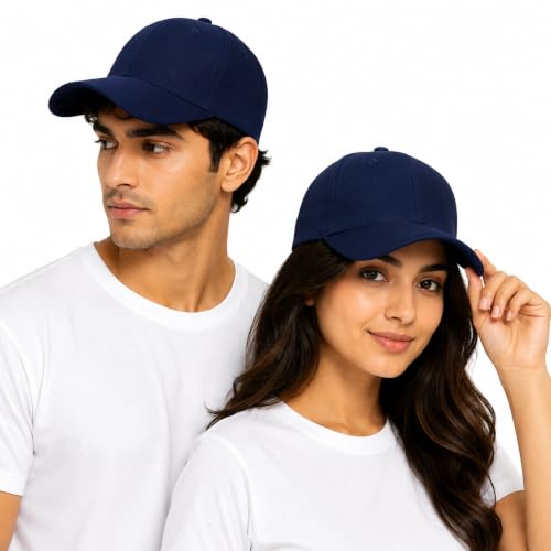 Image of Branded Cap for Men Women Unisex Boy's Girl's Topi Adjustable Strap Free Size Cotton Summer Sports Cricket Gym Dance Free Size