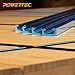 POWERTEC 71373 48 Inch Double-Cut Profile Universal T-Track with Predrilled Mounting Holes, T Track for Woodworking Jigs and Fixtures, Drill Press Table, Router Table, Workbench, 4 Count, Pack of 1