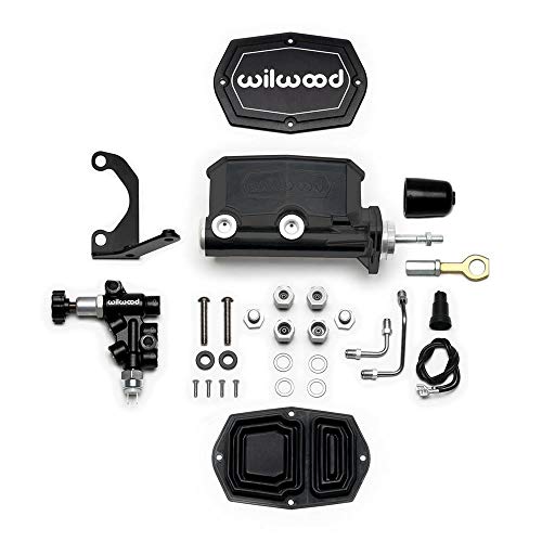 Wilwood 261-15545-BK Compact Tandem M/C w/Bracket and Valve