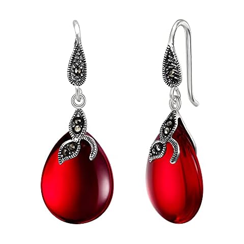 EVER FAITH Sterling Silver Teardrop Earrings Cover