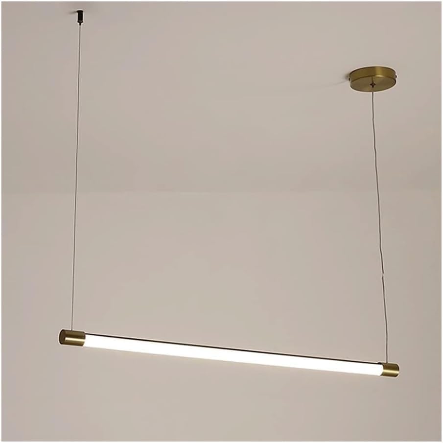 Lustre linéaire LED pour îlot de cuisine avec suspension en métal LWX
