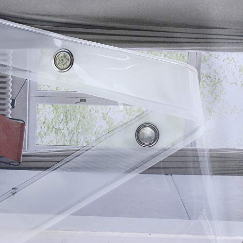 Image of 54x74 Inch Stall Shower Curtain Liner, Heavy Duty Clear PEVA Plastic Bath Shower Curtain Liner with 3 Bottom Magnets and 9 Metal Grommets