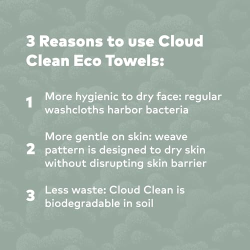 Image of The Original MakeUp Eraser Cloud Clean Eco Towels - Ultra-Soft, Disposable Face Towelette - 100% USDA Biobased - Helps Reduce Dryness & Redness - 30 Ct, 2 Pack (60 Total)