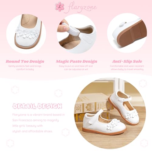 Image of Flaryzone Toddler Little Girl Mary Jane School Uniform Oxfords Flat Dress Shoes