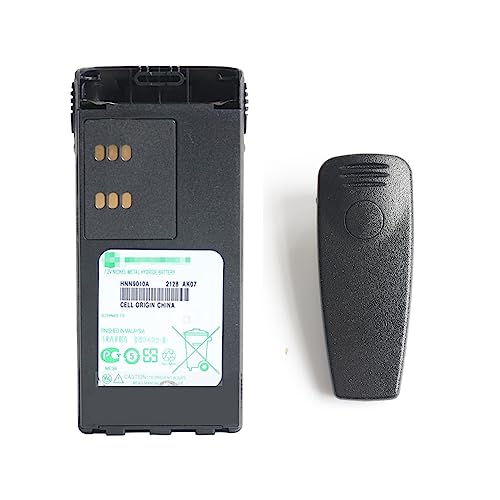 SHIQUN HNN9010A Battery 1800mAh Capacity Replacement 7.4V HNN9009A HNN9010AR Compatible with Motorola PMNN4151AR HMNN4159 HMNN4154 HT1250 PR860 (1800mAh with Belt Clip)