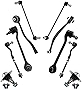 TRQ Front Control Arm Ball Joint Stabilizer Sway Bar Link Tie Rod Assembly Steering Suspension Kit Set 10pc for 2011-2017 BMW X3 2015-2018 X4 SUV F25 F26
