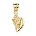 Dainty 14k Yellow Gold SeaShell Charm Pendant