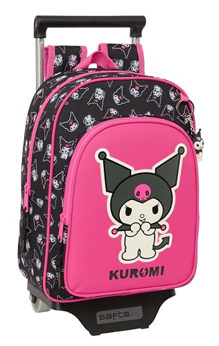 Sac à dos Kuromi avec trolley résistant pour éviter le mal de dos chez les enfants