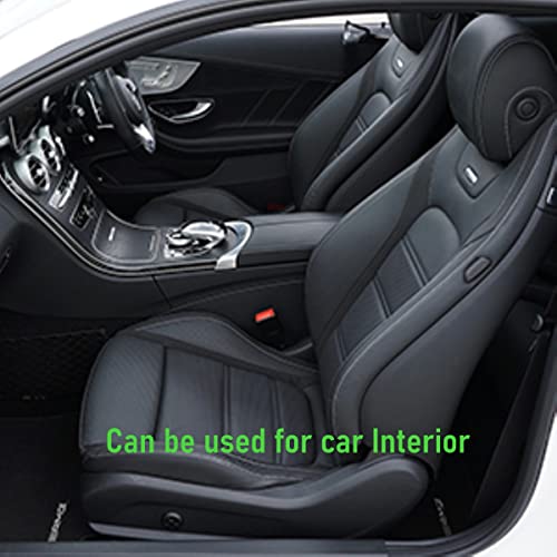 Image of Rexine Fabrics Upholstery Rexine Artificial Leather Sheet For Crafts /Sofas /Chairs /Auto Seat Covers Furnishing (4 Meter, Micra Black, Solid)