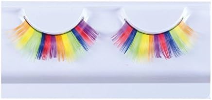 P'TIT CLOWN - 20800 - Self-Adhesive False Eyelashes - Neon Rainbow - Pair - One Size