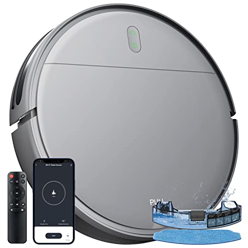 MAMNV Robot Vacuum and Mop Combo,WiFi/Bluetooth/Alexa,2-in-1 Robot Vacuum with Schedule, Robotic Vacuum Cleaner with Self-Charging,Mopping Robot Vacuum,Slim,Idea for Hard Floor,Pet Hair and Carpet