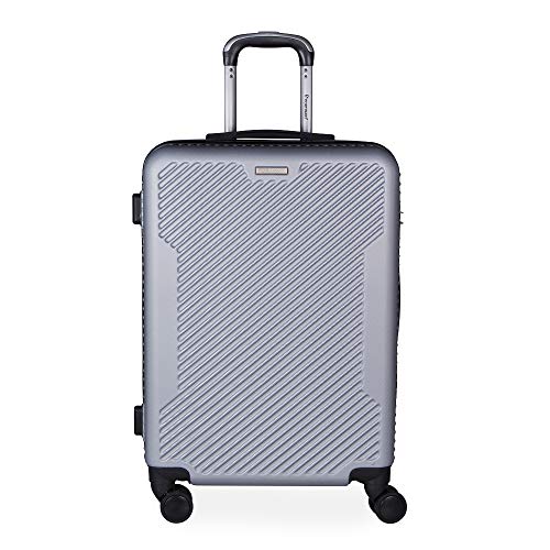 Conjunto De Malas em ABS 3 Pecas P, M, G Com 4 Rodas 360 - Roncalli Linea (Prata)