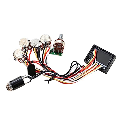 ibasenice 5pcs Bass Preamp Wiring Harness for Guitar Replacement Circuit Frequency Control Bass Circuit Accessory