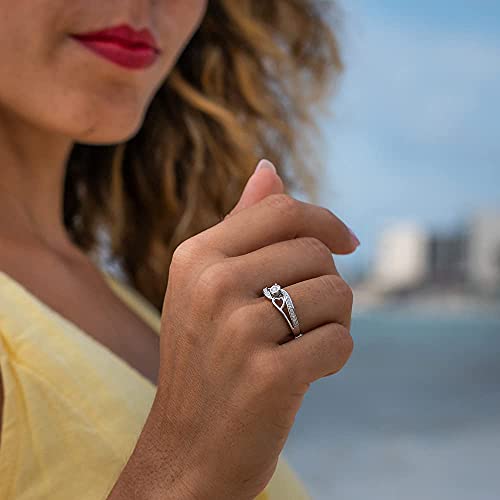 Diamond Promise Ring Natural Diamonds Sterling Silver 1/10 cttw (H-I Color, I2-I3 Clarity) 6