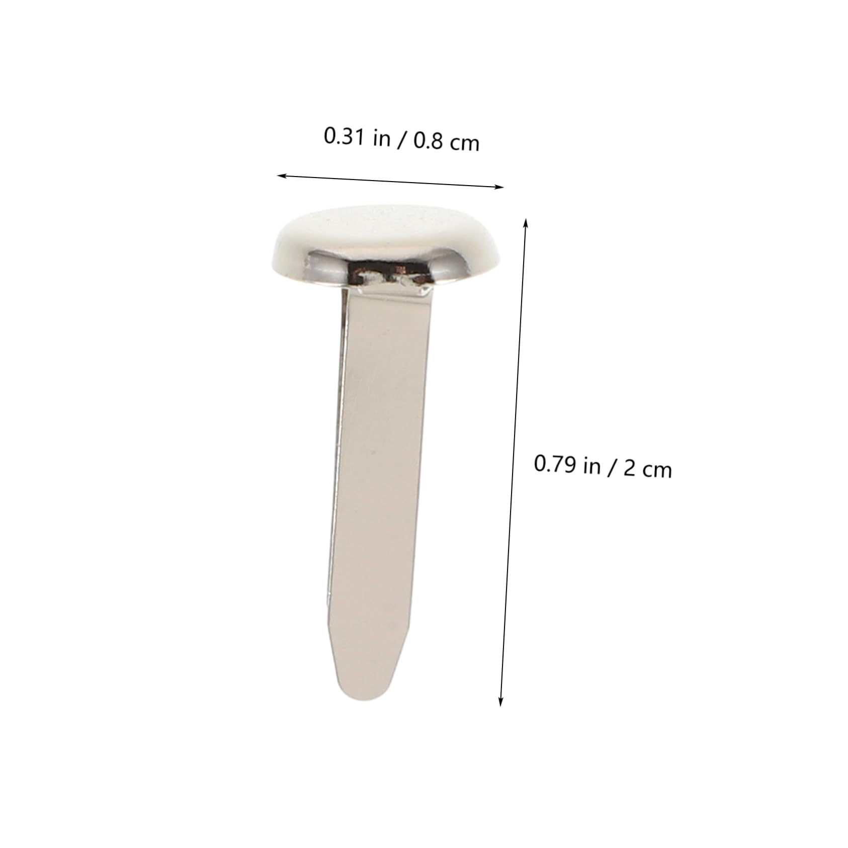 ARTIBETTER 200pcs Double Foot Spikes Versatile Metal Fasteners Craft Leather Brads Handcrafts Sofa Decor