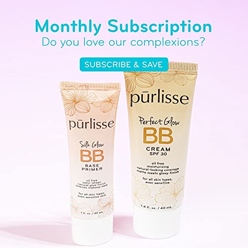 Purlisse Silk Glow Bb Base Primer: Cruelty-Free & Clean, Paraben & Sulfate-Free, Oil-Free, Illuminating Primer With Calming Chamomile|1Oz #TOP4