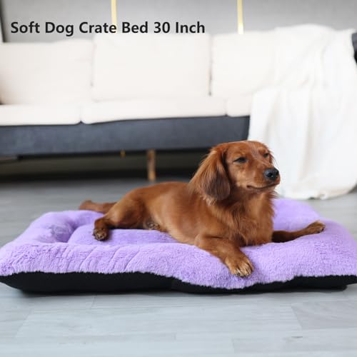 Crate Pad for Medium Dogs - Washable Pet Kennel Pad Fits 30-Inch Crate - Ultra Soft Flat Bed Mat, Cozy Sleeping, Anti-Slip, Grey, 30 x 19 by wrkfree - Image 2
