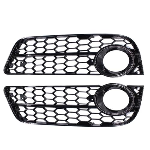 Rejilla malla nido abeja delantera para coche A5 B8 2008 2009 2010 2011, cubiertas antiniebla negro
