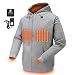 Colcham Heated Hoodie,Outdoor Work Heated Jacket Kit with 7.4 V Battery and Charger (Gray-M)