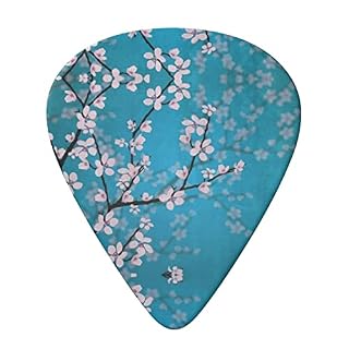 Lot de 6 médiators japonais Cherry Flowers pour guitare acoustique, guitare électrique, basse, ukulélé – fins, moyens et… - Les Beatles, Paul McCartney, John Lennon, RIngo Starr, George Harrison Lot de 6 médiators japonais Cherry Flowers pour guitare acoustique, guitare électrique, basse, ukulélé - fins, moyens et… – Image 3