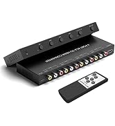 Wrugste 4 RCA naar HDMI converter, 4 AV naar HDMI, composiet naar HDMI-adapter, ondersteuning 16:9/4:3 Ko...