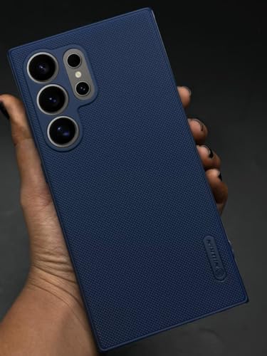 Image of NIUKIN Super Frosted Shield Pro Soft Back Case for Samsung Galaxy S24 Ultra | Shockproof Scratchproof Cover (Blue)