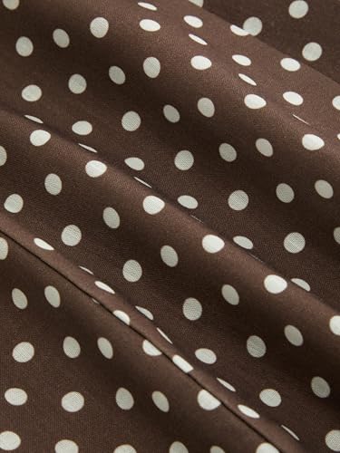 CIDER Women Mini Dress V Neck Puff Sleeve Polka Dot Knotted Short Dresses4