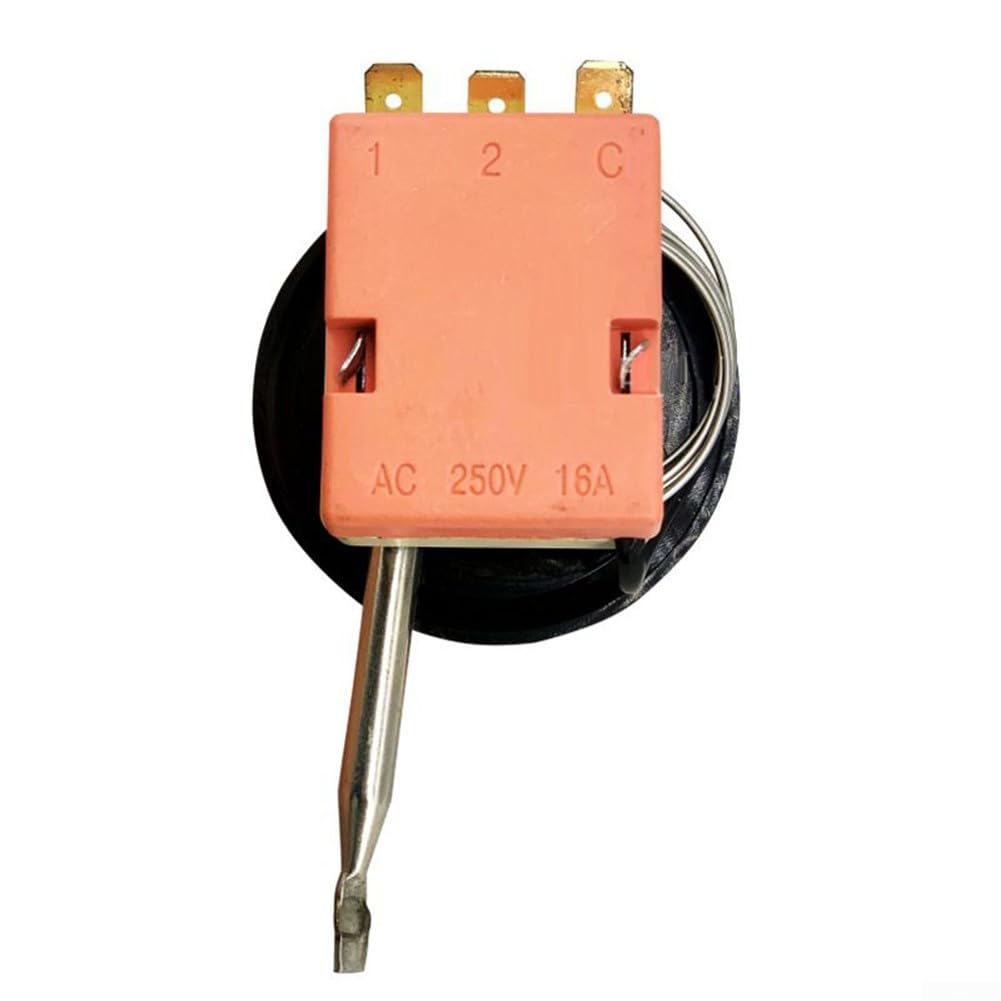 Thermostat mécanique, Thermostat intégré 0-120 °C, régulateur de température, Contrôle Température Interrupteur Capteur À Température Réglable pour Four Réfrigérateur Chauffage