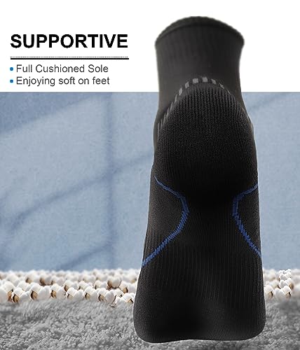 Image of BULLIANT Men 6-Pack Athletic Compression Crew Socks for Running Gym Sports