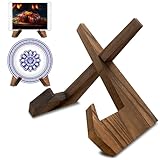 MoMbod Cookbook Stand for Kitchen, Wooden Recipe Cook Book Holder, Multifunctional Display Stand for Picture Frame, Tablet, and Vinyl Records