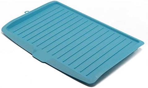 Shoze Sink Side Drip Sloping Draining Tray Drainer Drip Tray Bowl Sink Draining Board Kitchen Utensil Cutlery Holder Feet Dishwasher Safe Green