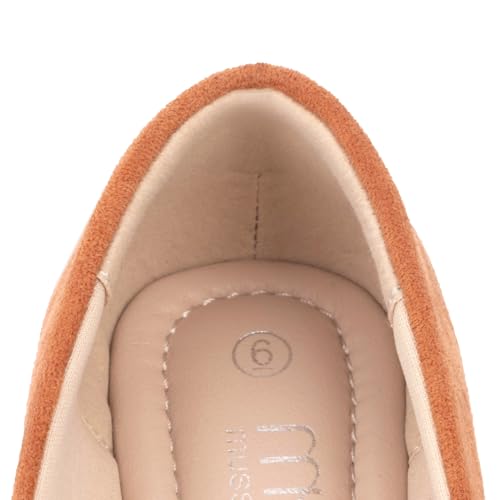 Image of MUSSHOE Comfortable Office Flats for Women: Pointed Toe Work Shoes with Memory Foam - Dressy Business Casual Slip On Flats for Commute & All Day Wear