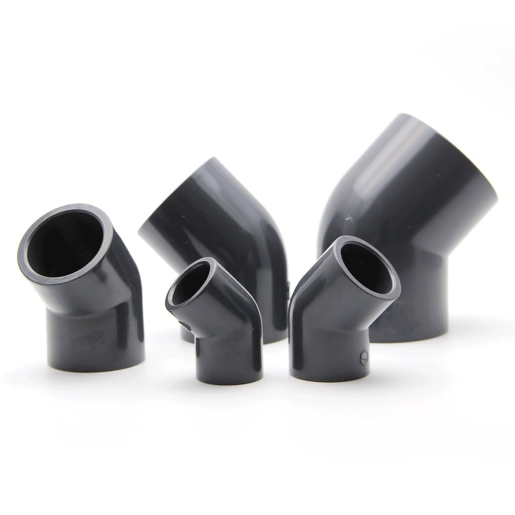 Accesorio de tubería de unión de suministro de agua con codo de PVC de 45 grados, conector de acuario UPVC for de riego de jardín, 1 pieza(75mm)