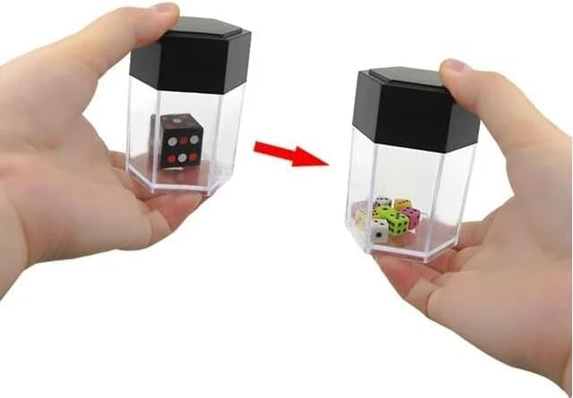 Clockjuan 1Set Multicolor Magician's Dice Props Explosion Magic Trick Dice Magic Prop Novelty Funny Toy Close-Up Performance Joke Prank Use Safety Convenient to Carry,Novelty and Gag Toys - Image 3