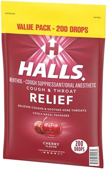 Miniatura 3 de Halls Gotas para la tos de cereza, 200 unidades