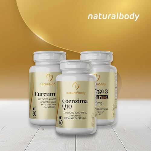 Natural Body Curcumina 100mg + Selenio e Vitamina B12 com 60 cápsulas, Nutrição Natural Curcumina -