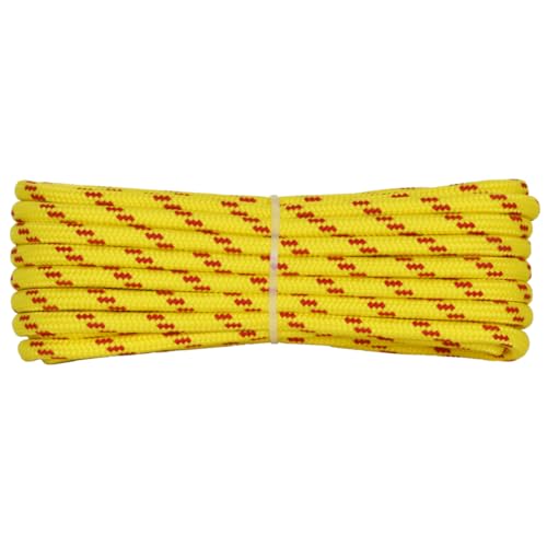 006006268 Treccia corit gialla, 8 mm - 20 mt, Corda intrecciata multiuso resistente ai raggi U.V. e all'abrasione, per attività all'aperto, giardino, mare, guinzagli e fai da te, rottura 700 kg