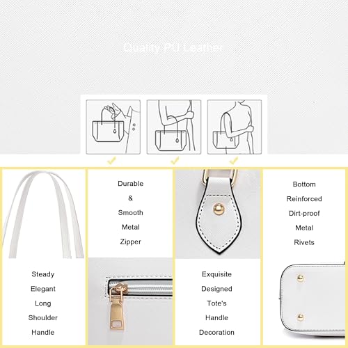 Image of CHICAROUSAL Tote Handbags Purses for Women PU Leather Womens Shoulder Bag | Large Tote Bag for Women, Shoulder Purse, Vegan Leather Purses for Women, Women's Handbags