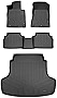 SMARTLINER Custom Floor Mats and Cargo Liner Set Black Compatible with 2020-2022 Hyundai Sonata (Only FWD Models)