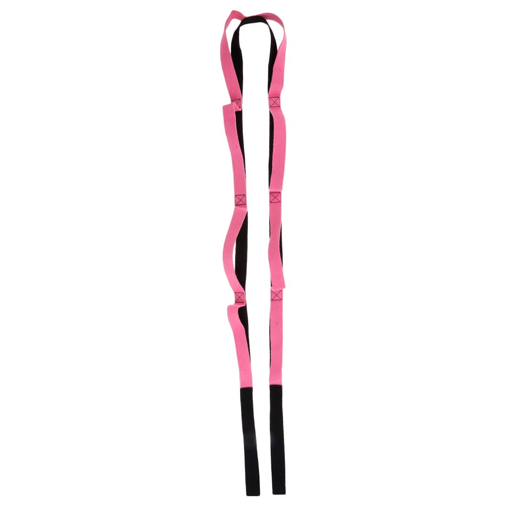 Yogagurt Stretch Yoga Gürtel Band mit Multi Grip Schlaufen Pink und Schwarz