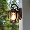 Miyole 12.5” Exterior Wall Light, Outdoor Wall Sconce Fixtures, Oil Rubbed Bronze Porch Light, Anti-Rust Wall Mount Lighting with Clear Seeded Glass for Exterior Porch Patio House Garage Farmhouse