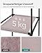 Songmics, Kleiderschrank aus Stoff, tragbar, für das Schlafzimmer, Kleiderständer mit Stoffabdeckung, 45 x 150 x 175 cm, 12 Fächer, Metallstruktur, Rosa (Puderrosa), LSF003P02