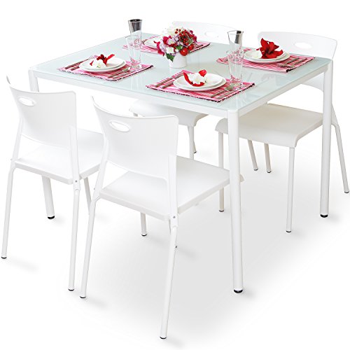 LOWYA ダイニングテーブル ガラステーブル ダイニングテーブルセット 4人掛け 5点 ホワイト LOWYA ダイニングテーブル ガラステーブル ダイニングテーブルセット 4人掛け 5点 ホワイト