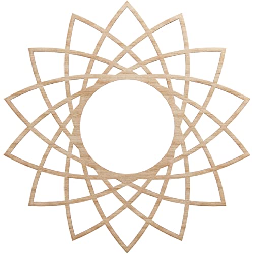 Image of Ekena Millwork 24 inchOD x 9 1 /4 inchID x 3 /8 inchT Eleanor Wood Fretwork Pierced Ceiling Medallion, Alder