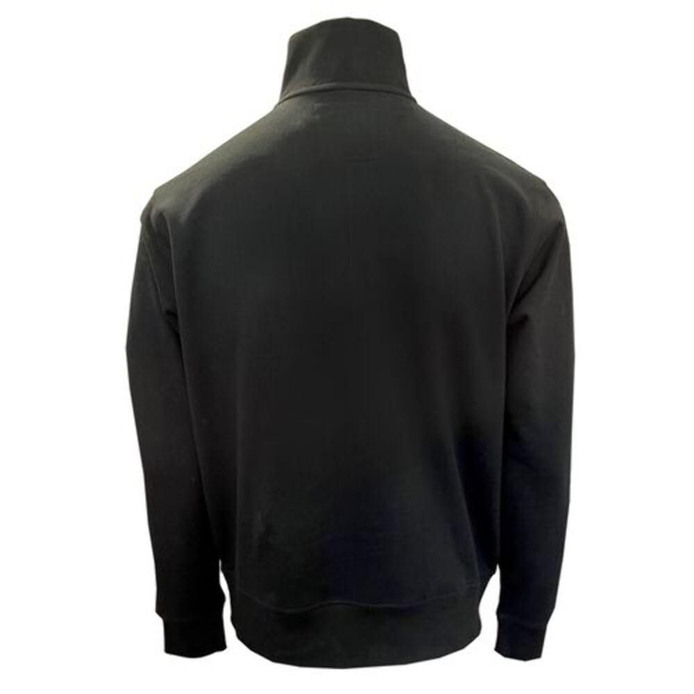 Guinness Felpa nera con zip 1/4 emblema
