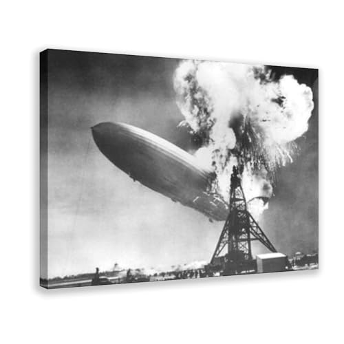 Impression sur toile Hindenburg catastrophe tableau cadre à suspendre