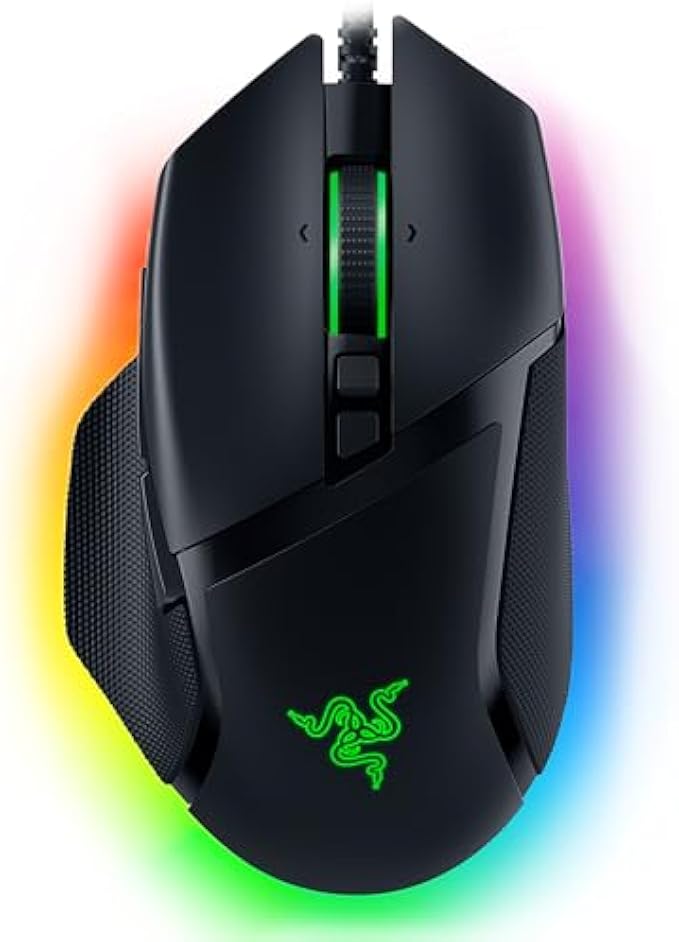 Razer Basilisk V3 Customizable Ergonomic Gaming Mouse: Fastest Gaming Mouse Switch - Chroma RGB Lighting - 26K DPI Optical Sensor -Classic Black