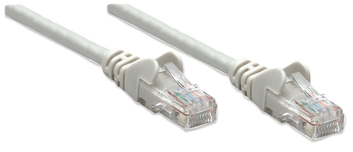 Intellinet Network Patch Cable, Cat5e, 10m, Grey, CCA, U/UTP, PVC, RJ45, Gold Plated Contacts, Snagless, Booted, Polybag
