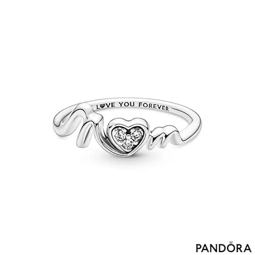 Pandora Mom Pavé Heart Ring, 191149C01-56 #TOP1