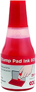 COLOP 801 Stamp Pad Ink - Red | 109734 | Water-Based Ink | Stamp Pad Refill Ink